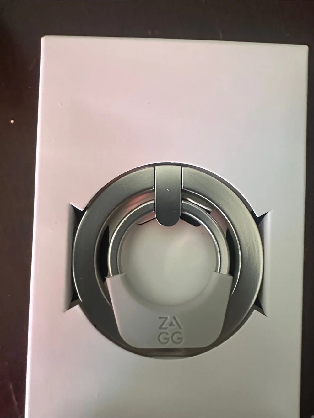 ZAGG Silver Magnetic Ring Grip Phone Holder